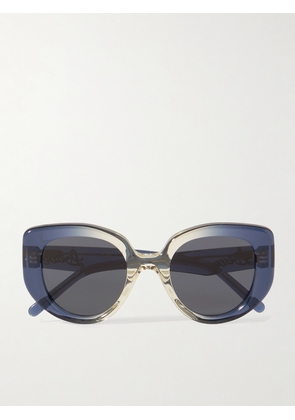 LOEWE - Round-Frame Ombré Acetate Sunglasses - Men - Blue