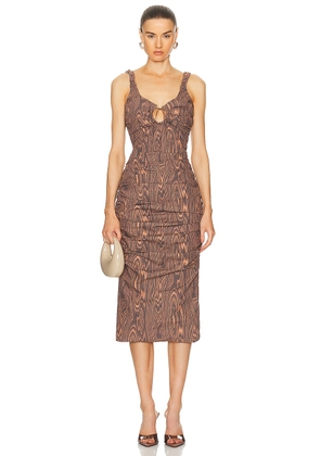Maisie Wilen Lady Miss Dress in Wood - Brown. Size L (also in M, S, XS).
