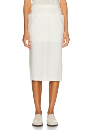 The Row Lulli Skirt in OFF WHITE - Ivory. Size L (also in S).