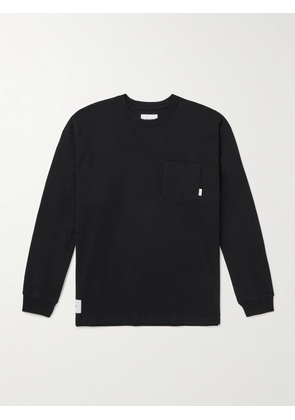 WTAPS - Logo-Print Appliquéd Cotton-Jersey T-Shirt - Men - Black - S