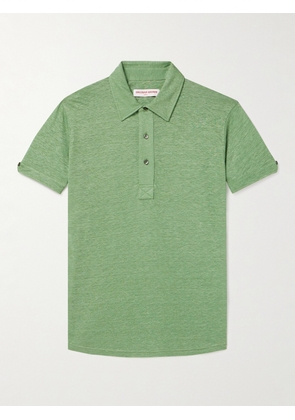 Orlebar Brown - Sebastian Linen-Jersey Polo Shirt - Men - Green - S