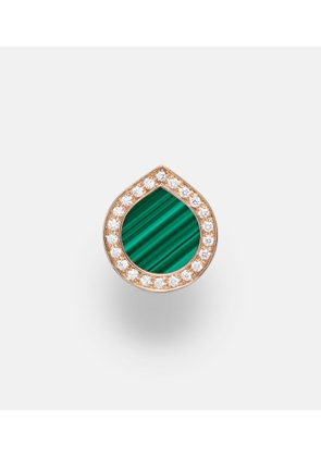 Repossi 18kt rose gold single earring with malachite and diamonds