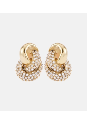 Oscar de la Renta Love Knot 2.0 embellished clip-on earrings