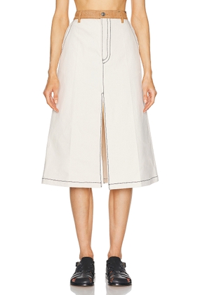 Marni Cowboy Skirt in Snow - White. Size 40 (also in ).