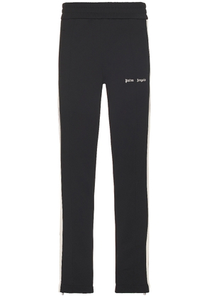 Palm Angels Classic Logo Track Pants in Black & Off White - Black. Size XL/1X (also in L, M, S).