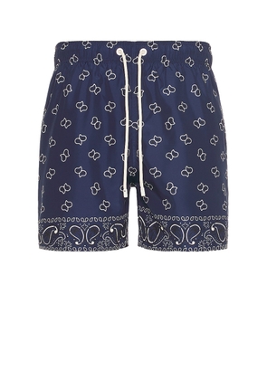 Palm Angels Paisley Swimshort in Navy Blue - Blue. Size M (also in S).