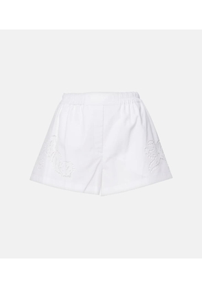 Versace Sangallo embroidered cotton poplin shorts