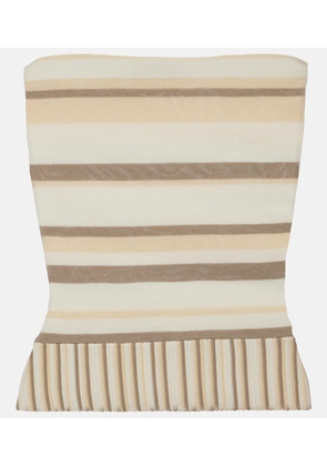 Faithfull Citara striped cotton-blend top