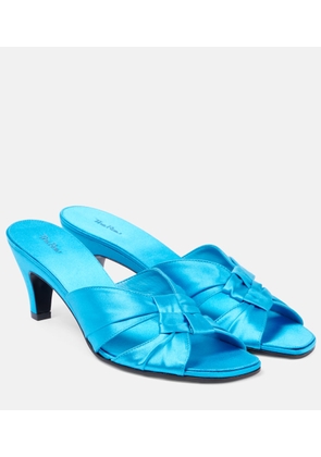 The Row Soft Knot 65 satin mules
