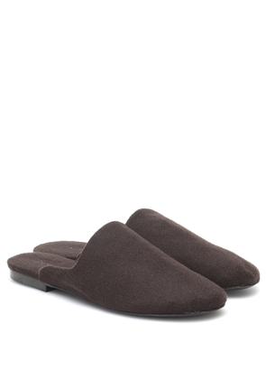 The Row Granpa cashmere slippers