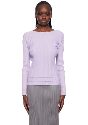 PLEATS PLEASE ISSEY MIYAKE Purple Soft Pleats Long Sleeve T-Shirt