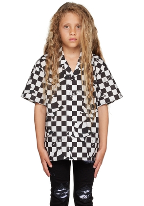 AMIRI Kids Black & White Checkered Shirt