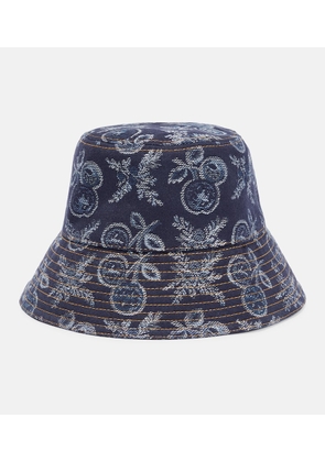 Etro Printed denim bucket hat