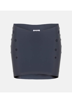 Jean Paul Gaultier Perforated low-rise jersey miniskirt