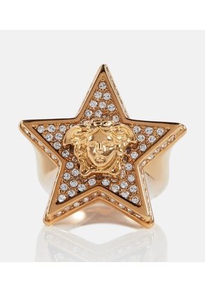 Versace La Medusa crystal-embellished ring