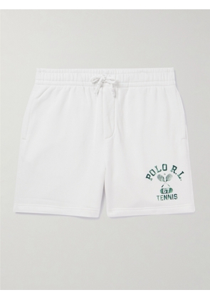 Polo Ralph Lauren - Wimbledon Logo-Print Cotton-Blend Jersey Drawstring Shorts - Men - White - XS