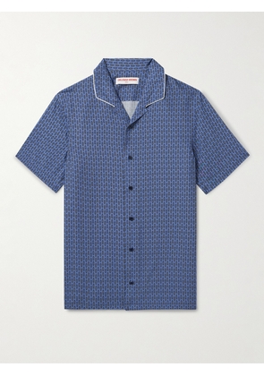 Orlebar Brown - Hibbert Perez Camp-Collar Printed Lyocell Shirt - Men - Blue - S