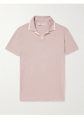 Orlebar Brown - Felix Linen-Jersey Polo Shirt - Men - Pink - S