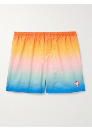 Casablanca - Straight-Leg Mid-Length Dégradé Swim Shorts - Men - Orange - S