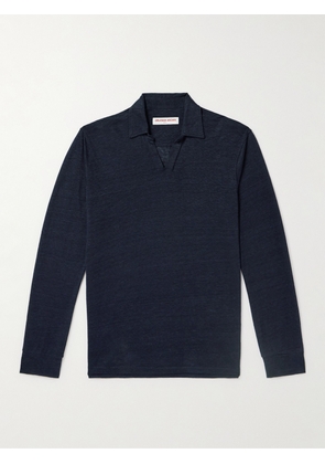 Orlebar Brown - Felix Linen-Jersey Polo Shirt - Men - Blue - S