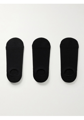 Anonymous Ism - Three-Pack No-Show Cotton-Blend Socks - Men - Black - M