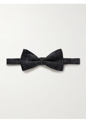 Etro - Pre-Tied Paisley-Jacquard Silk-Twill Bow Tie - Men - Black