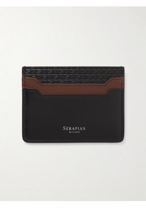 Serapian - Logo-Print Embossed Leather Cardholder - Men - Black