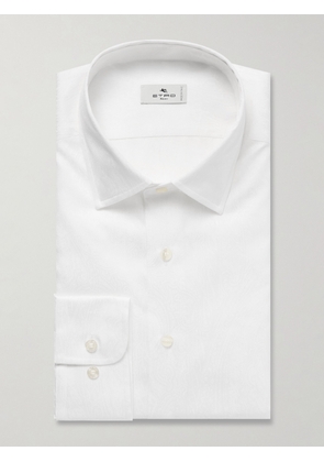 Etro - Slim-Fit Cotton-Jacquard Shirt - Men - White - EU 38