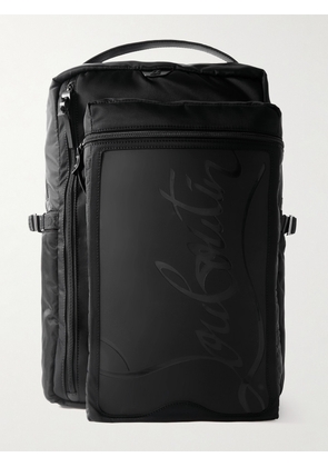 Christian Louboutin - Loubideal Leather-Trimmed Shell and Logo-Debossed Rubber Backpack - Men - Black