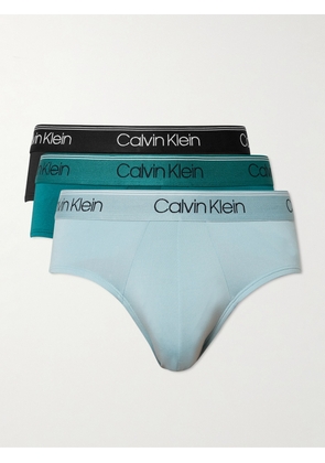 Calvin Klein Underwear - Three-Pack Stretch-Jersey Briefs - Men - Blue - S