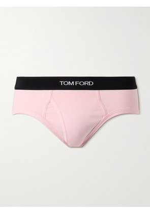 TOM FORD - Stretch-Cotton Briefs - Men - Pink - S