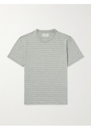 Officine Générale - Striped Cotton and Linen-Blend T-Shirt - Men - Gray - XS
