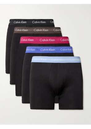 Calvin Klein Underwear - Five-Pack Stretch-Cotton Boxer Briefs - Men - Black - S