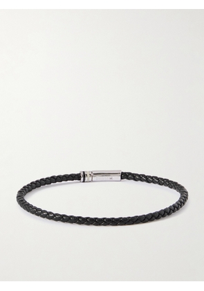 Miansai - Juno Braided Leather and Silver Bracelet - Men - Black - M