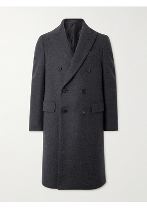Caruso - Double-Breasted Wool and Cashmere-Blend Coat - Men - Gray - IT 46