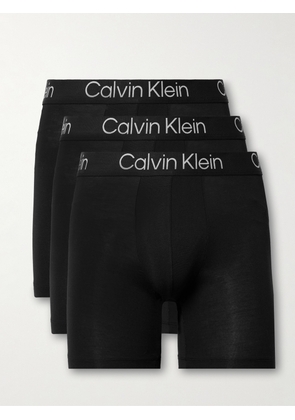 Calvin Klein Underwear - Ultra Soft Modern Three-Pack Stretch-Modal Boxer Briefs - Men - Black - S
