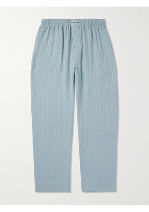 Calvin Klein Underwear - Wide-Leg Cotton-Gauze Pyjama Trousers - Men - Blue - S