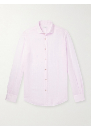Boglioli - Cutaway-Collar Linen Shirt - Men - Pink - EU 38
