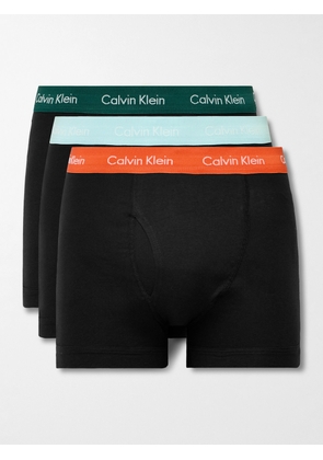 Calvin Klein Underwear - Three-Pack Stretch-Cotton Trunks - Men - Black - S