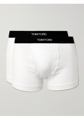 TOM FORD - Two-Pack Stretch-Cotton Jersey Boxer Briefs - Men - White - S