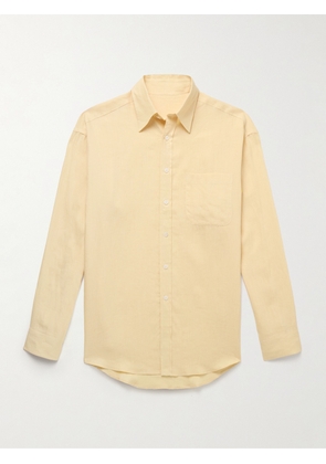 Anderson & Sheppard - Linen Shirt - Men - Yellow - XS