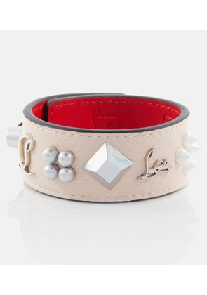 Christian Louboutin Paloma embellished leather bracelet