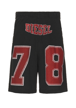 Diesel Tain Short in Deep Black - Black. Size L (also in ).