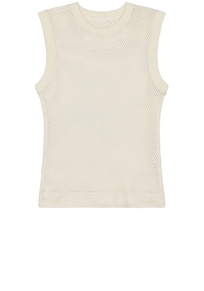 Givenchy Shrunken Inside Out Sleeveless Base in Off White - White. Size M (also in L, XL/1X).