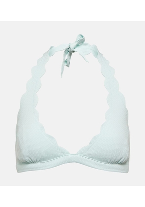 Marysia Spring scalloped halter neck bikini top