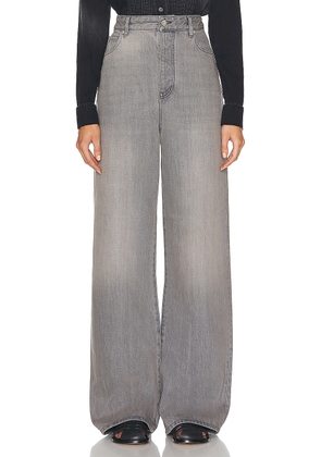 Loewe High Waisted Straight Leg in Grey Melange - Grey. Size 38 (also in ).