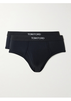 TOM FORD - Two-Pack Strech-Cotton and Modal-Blend Briefs - Men - Black - S