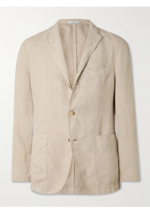 Boglioli - Unstructured Garment-Dyed Linen Suit Jacket - Men - Neutrals - IT 46