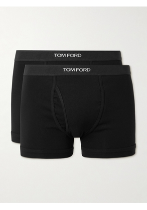 TOM FORD - Two-Pack Stretch-Cotton Jersey Boxer Briefs - Men - Black - S