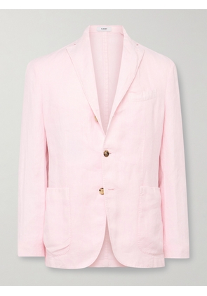 Boglioli - Unstructured Garment-Dyed Linen Suit Jacket - Men - Pink - IT 46